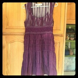 NWOT Cute Stretch Purple & Gray Dress